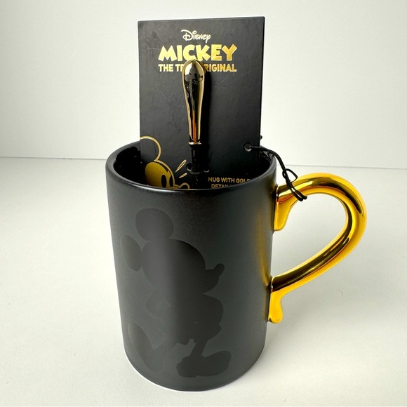 Disney Mickey Mouse The True Original Mug and Spoon Set Gold Collection 2018 - Picture 1 of 9